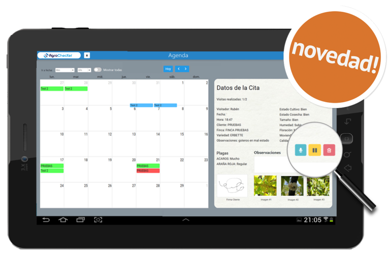 funcion grabar visita agrochecker